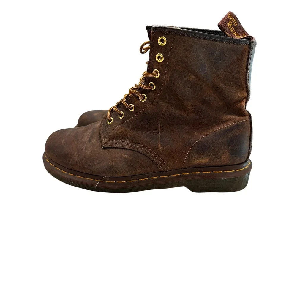 Dr. Martens 1460 Crazy Horse Leather Boots Brown Mens 10 11822203